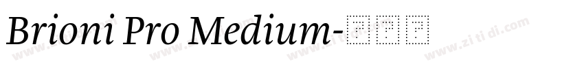 Brioni Pro Medium字体转换
